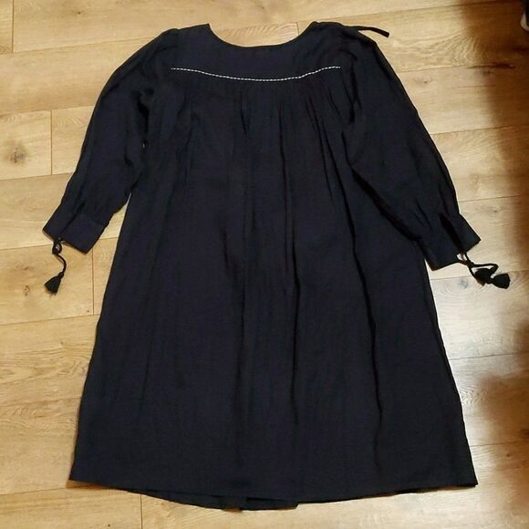 My Sunday Morning ZAKARI embroidered dress with fringes oversized boho 2/S-M - Picture 4 of 8